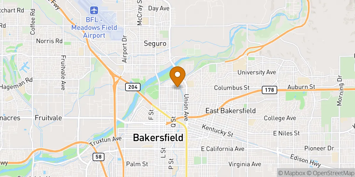 neighborhood map in Bakersfield, CA