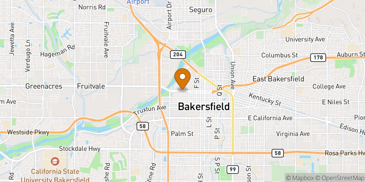 neighborhood map in Bakersfield, CA