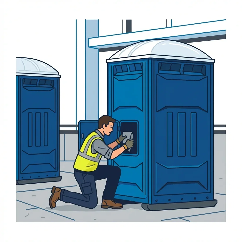 High-rise construction site sanitation logistics in Bakersfield, CA